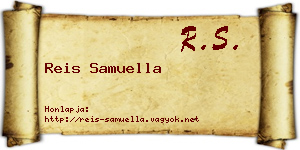 Reis Samuella névjegykártya